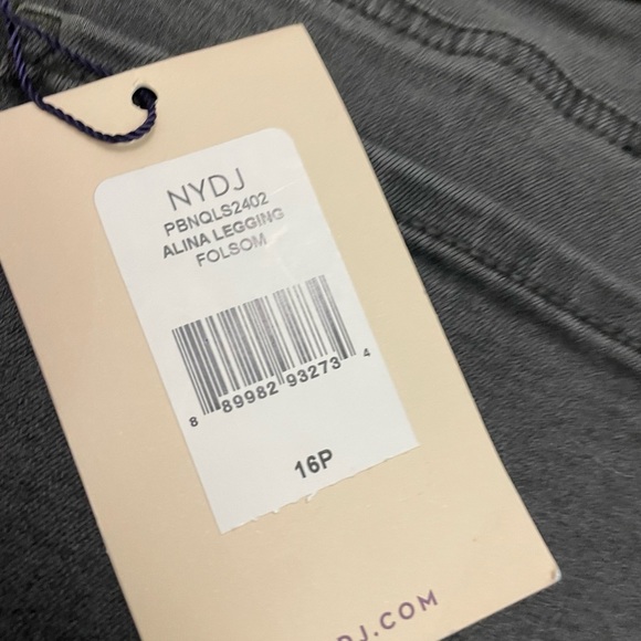 NWT NYDJ Alina Skinny Denim Jeans Folsom/Gray Plus Size 16 - Picture 7 of 10